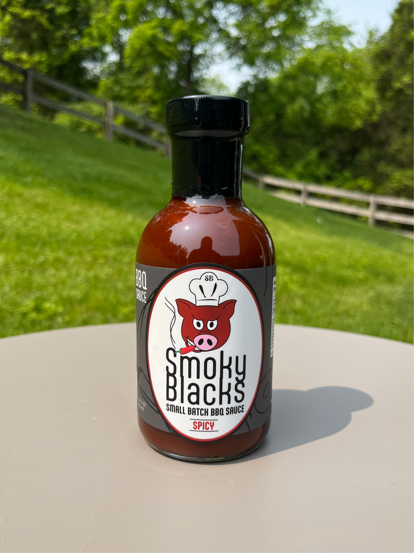 12 FL OZ SMOKY BLACKS SPICY SMALL BATCH BBQ SAUCE