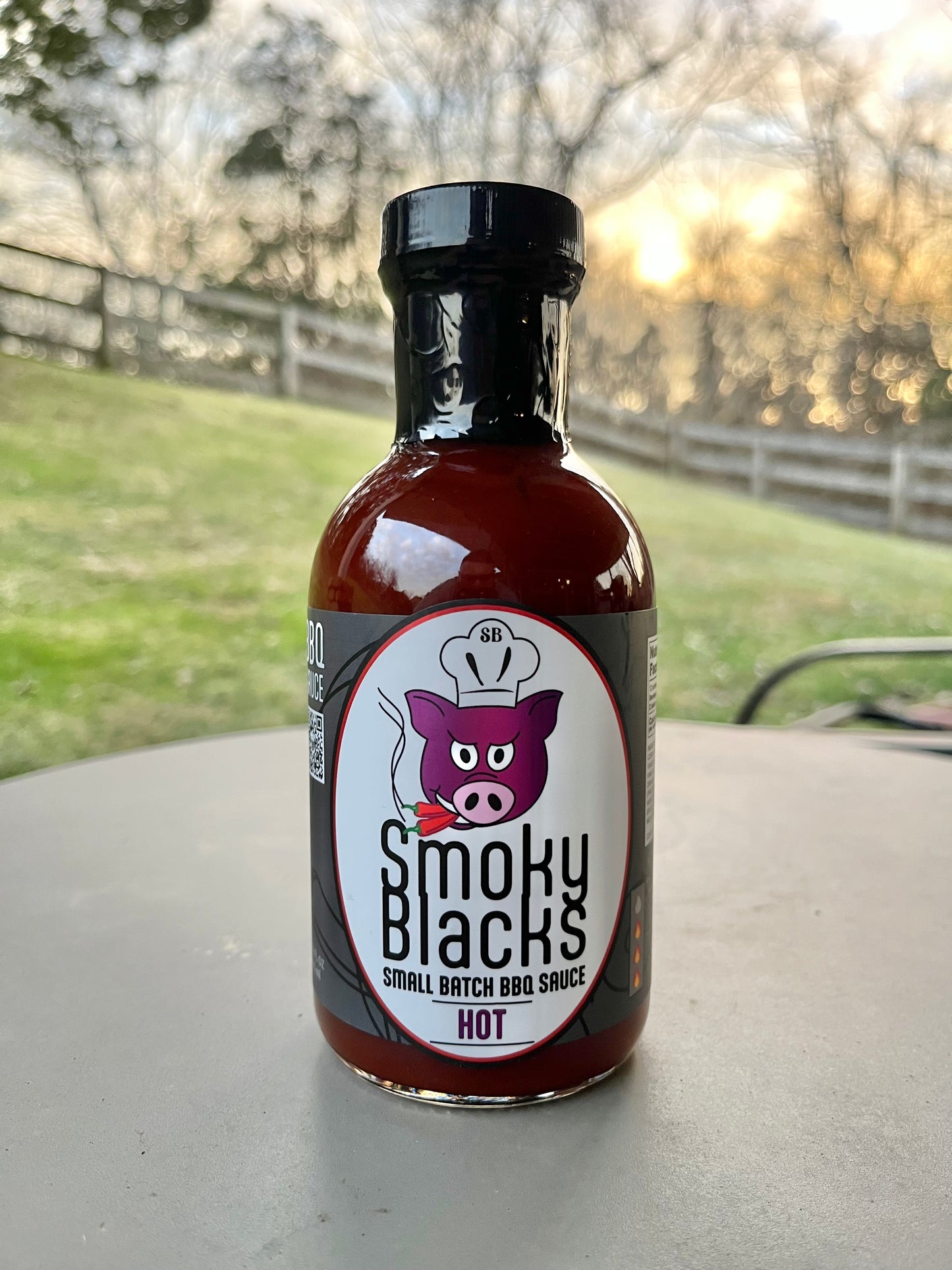 SMOKY BLACKS SMALL BATCH HOT BBQ SAUCE (12 FL OZ)