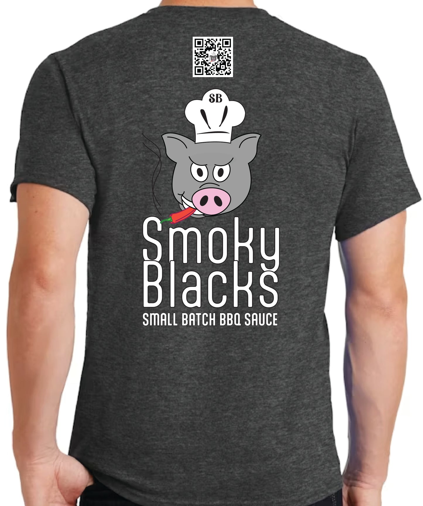 Smoky Blacks T-Shirt - Dark Heather Gray Color