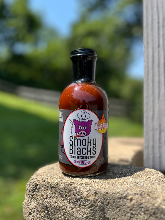 16 FL OZ SMOKY BLACKS SPICY DBL FLX SMALL BATCH BBQ SAUCE